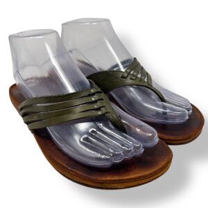 Olukai Mahana Dark Java Womens Orthopedic Sandals US Size 8